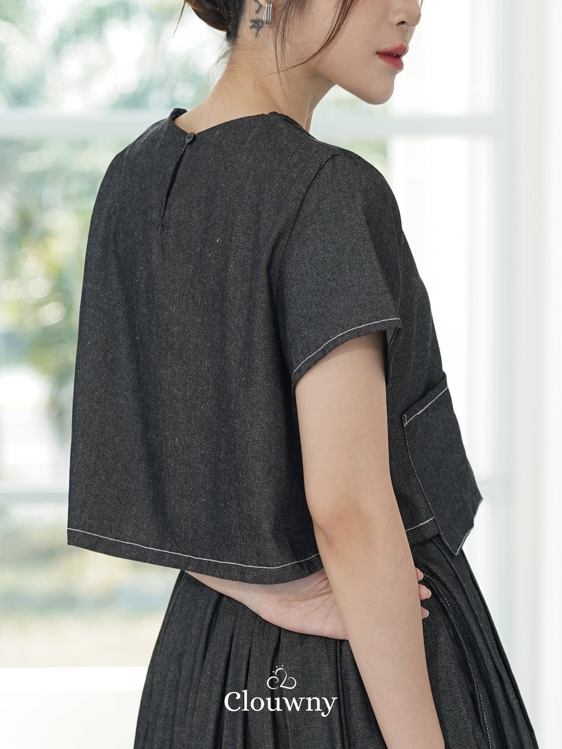 Nani Pocket Blouse - Grey